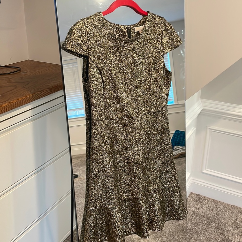 Michael Kors glitter gold dress, size medium, cocktail dress. Brand new.